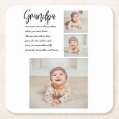 コラージョモダンンパ最高のエバー美しいギフト スクエアペーパーコースター (正面)