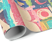 コラージラッピングまたはデコページ紙 ラッピングペーパー (ロールコーナー)