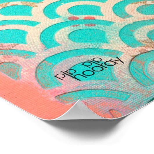 コラージレースラブミックスメディアアートアーティストプリント ポスター (角)