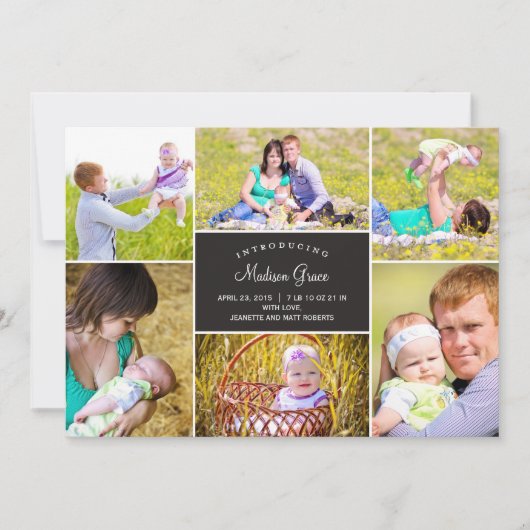 コラースタイリッシュジュ誕生の告知 案内状 (正面)