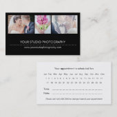 コラーモダンジュアポイントメントリマインダカード-黒 予約カード (正面/裏面)