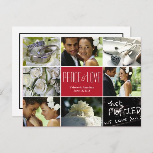 コラー結婚ジュホリデーフォトカードはがき シーズンポストカード (正面/裏面)