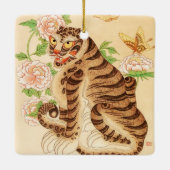 コリアストライプのンタイガーヴィンテージミンファ セラミックオーナメント (裏面)