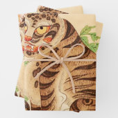 コリアストライプのンタイガーヴィンテージミンファ ラッピングペーパーシート (インサイチュ)