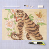 コリアストライプのンタイガーヴィンテージミンファ 薄葉紙 (クラフト)