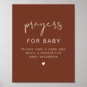 コリアンダーさび赤ちゃんシャワー祈りの言葉ベビー標識 ポスター (正面)