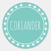 コリアンダーのラベル ラウンドシール (正面)