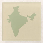 コリアンダースパイスモーズインド ガラスコースター (正面)