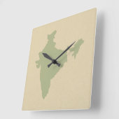 コリアンダースパイスモーズインド スクエア壁時計 (傾斜)