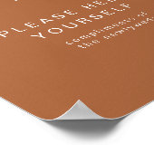 コリアンダーテラコッタガントバスルームトイレタリー ポスター (角)