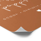 コリアンダーテラコッタポップコーンバー結婚ズサイン ポスター (角)