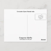 コリアンダーブルースパイスモーズインド ポストカード (裏面)