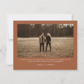 コリアンダーボヘミアンラストフォトサンキューカード 招待状 (裏面)