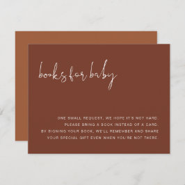 コリアンダーボホテラコッタとベビー用の錆び本 招待状