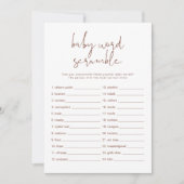 コリアンダーボホラストベビー単語スクランブルゲームインヴィータ 招待状 (正面)