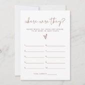 コリアンダー望峰どこ彼らはブライダルシャワーゲーム 招待状 (正面)