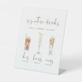 コリアンダー水色カクテルシグネチャードリンク 台座サイン (正面)