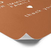 コリアンダー結婚テラコッタの座席指定標識 ポスター (角)