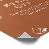 コリアンダー結婚テラコッタの花びらトスオフ送信 ポスター (角)