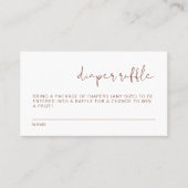 コリアンダー防錆おむつラッフルカード プレイスカード (正面)