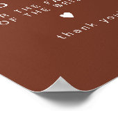 コリアンダー・テラコッタ花嫁の家族のために予約 ポスター (角)