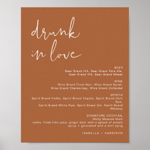 コリアンダー テラコッタ Drunk in Love バーメニュー看板 ポスター
