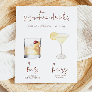コリアンダー ボヘミアンスタイル 水彩 Cocktail シグネチャードリンク ポスター