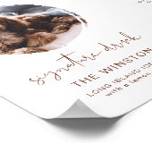 コリアンダー ボホ 1 枚の写真付きペット シグネチャードリンクバー ポスター (角)