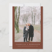 コリアンダー 焼きオレンジ色 私たちは誓いを新たに更新します 招待状 (裏面)