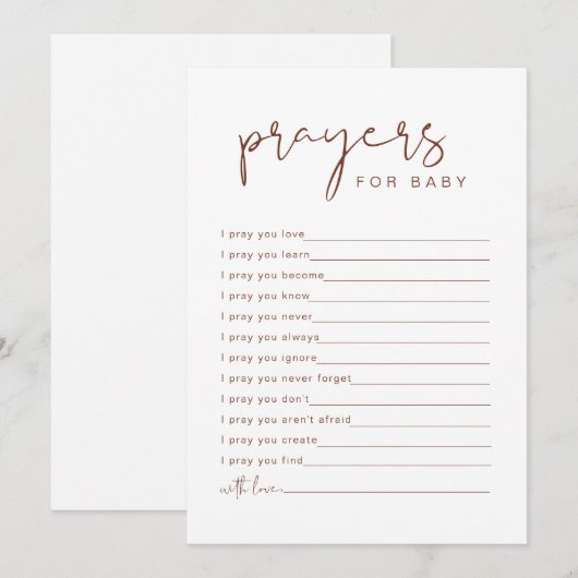 コリアンダー Rust ボホ プレイヤーズ フォー ベイビー カード (正面/裏面)