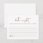 コリアンダー Rust Colored デートナイトアイデア カードゲーム エンクロージャーカード (正面/裏面)