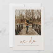 コリアンダーBoho Terracottaオレンジフォトズ結婚ーズ 招待状 (裏面)