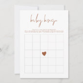 コリアンダーBoho Terracotta赤ちゃんシャワービンゴゲームI 招待状 (正面)