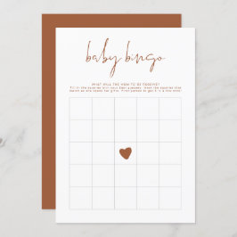 コリアンダーBoho Terracotta赤ちゃんシャワービンゴゲームI 招待状