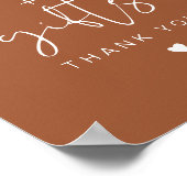 コリアンダーTerracottaボホカード&ギフトサイン ポスター (角)