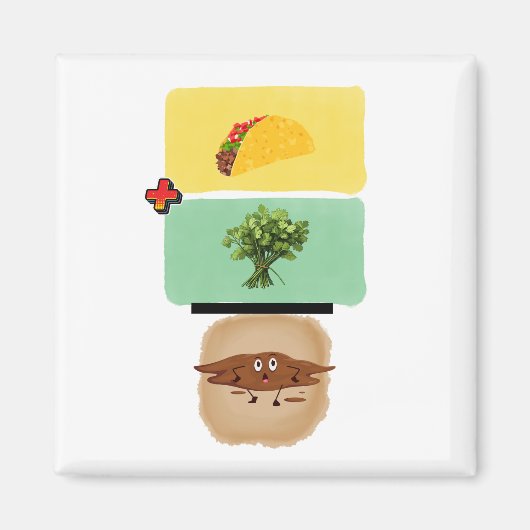 コリアントロ=下痢おもしろい磁石 マグネット (正面)