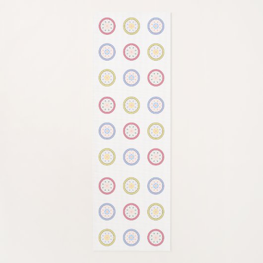 コリア伝統的パターン（の模様が）あるヨガマット ヨガマット (正面)