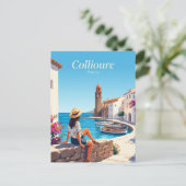 コリウール海辺 フランス ポストカード (スタンド正面)