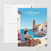 コリウール海辺 フランス ポストカード (正面/裏面)