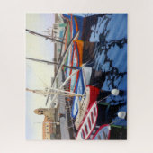 コリオールの美しい赤オレンジブルーグリーンボート ジグソーパズル (縦)