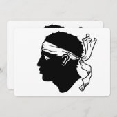 コリカ国旗を持つ愛国的招待状 招待状 (正面/裏面)