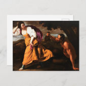 コリスカとサテュロ – アルテミサ・ジェンティレスチ ポストカード (正面/裏面)