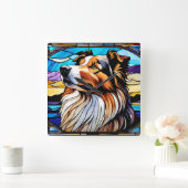 コリステンドグラスの外観 スクエア壁時計 (ホーム)