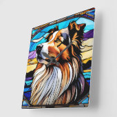 コリステンドグラスの外観 スクエア壁時計 (傾斜)