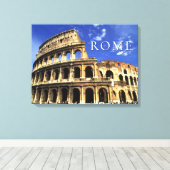 コリセウムの有名な遺跡 |イタリアのローマ キャンバスプリント (インサイチュ (ウッドフロア))