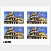 コリセウムの有名な遺跡 |イタリアのローマ 長方形シール (シート)