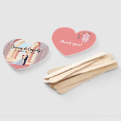 コリセウム結婚アーチの下のカップルイラストレーション ハンドファン (組立なし)