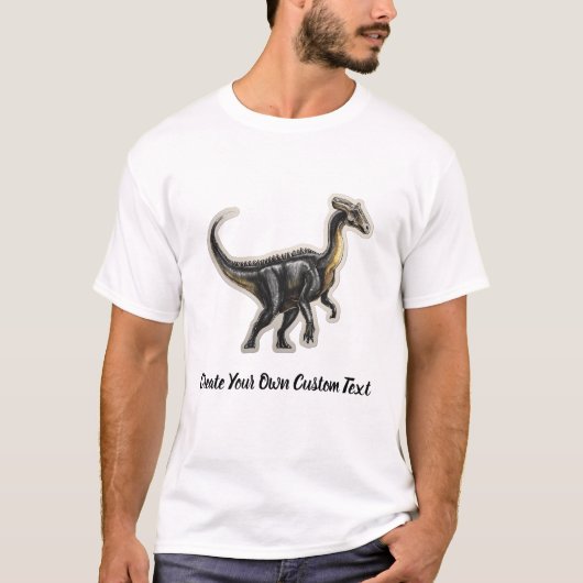 コリトサウルス 恐竜 オリジナルテキスト Tシャツ (正面)