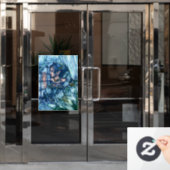 コリトリの少女のサファイアの冬の眺め ウィンドウサイン (オフィスドア)