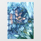 コリトリの少女のサファイアの冬の眺め ウィンドウサイン (シート)